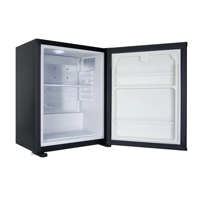 Orbita CE certified black door hotel absorption mini fridge, noiseless minibar with solid door