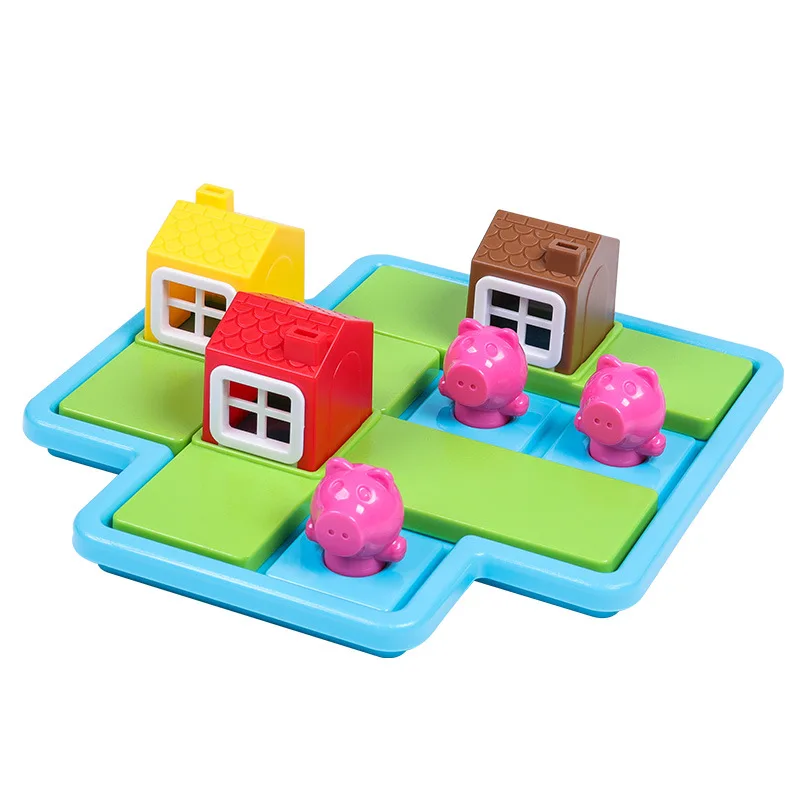 educational story toys Intelligence Toys 3-6 Ages 3D Puzzle Board Game Wolf and Three Little Pigs