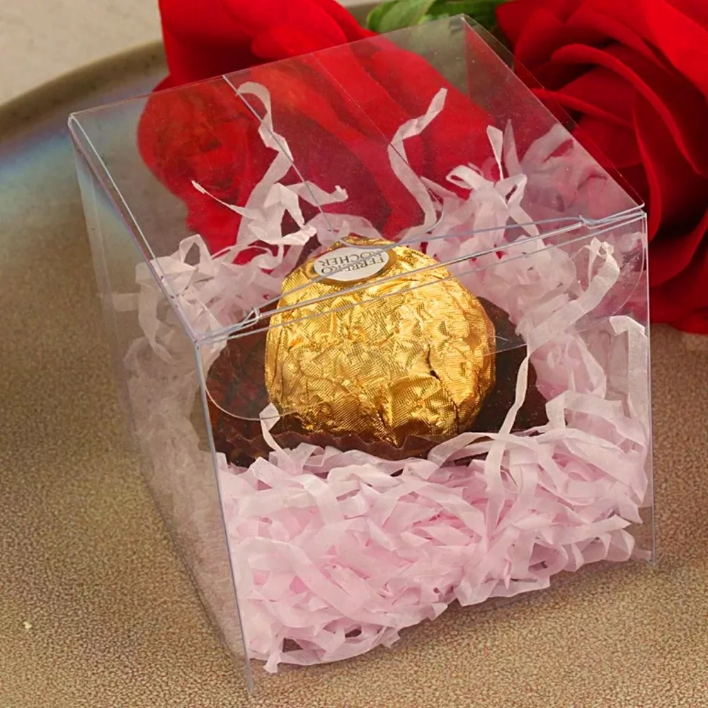 Cholyn 4x4x4 5x5x5 PVC PET PP clear plastic packaging boxes for chocolate cookies cake