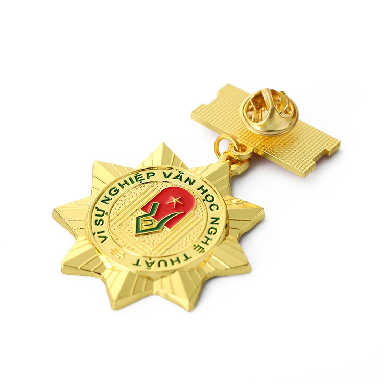 Custom Shape Medallas Die Cast Zinc Alloy Metal Badge 3D Honorable Medal Custom Glory Medal Award With Ribbon