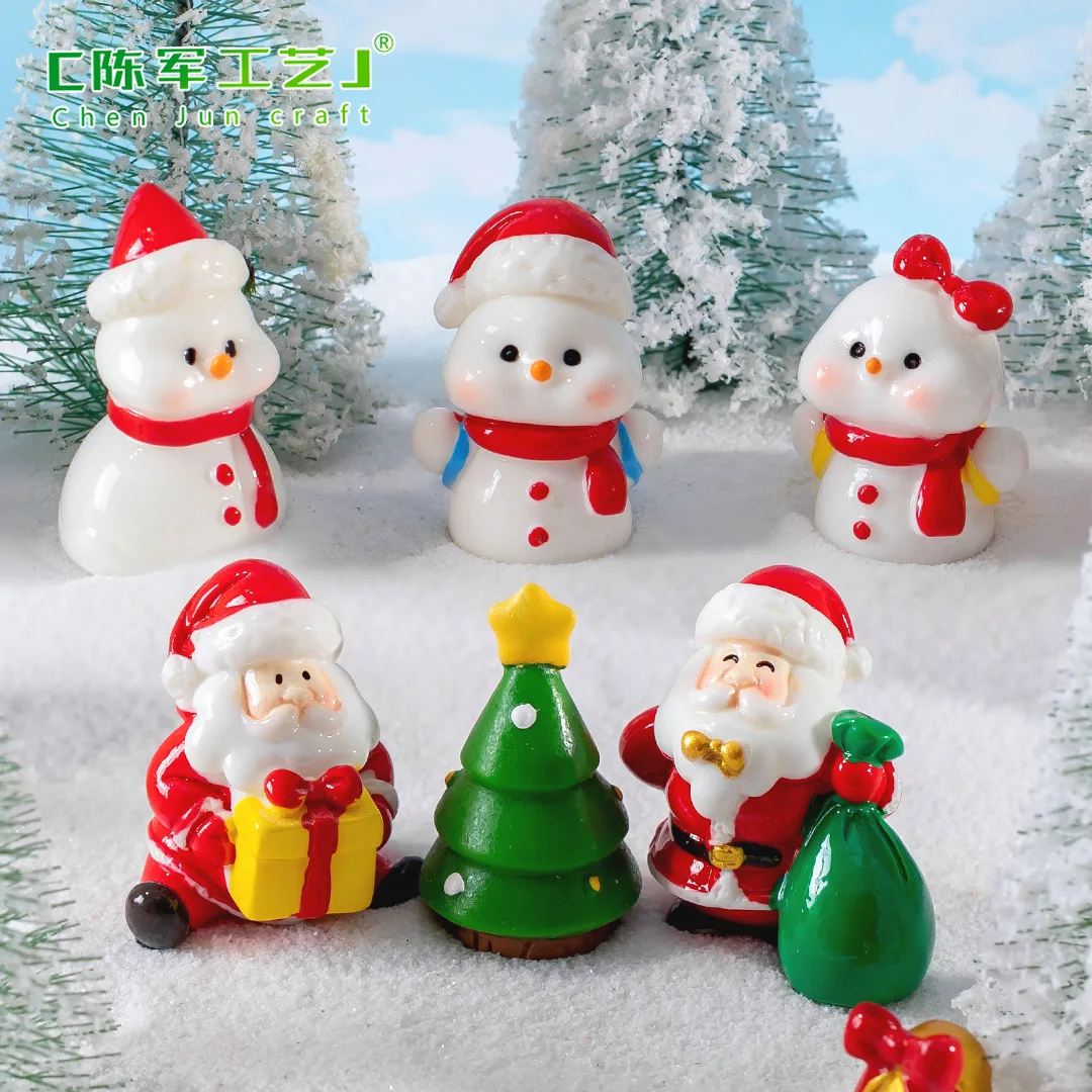 New Landscape Santa Claus Cute Snowman Crystal Ball Decoration Accessories Table Ornaments