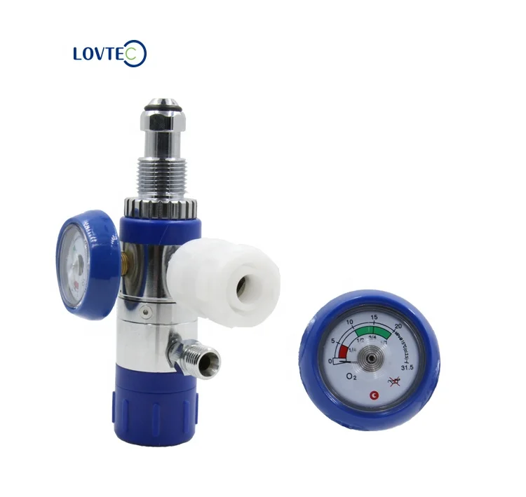 Lovtec wholesale brass medical oxygen regulator iso oxygen pressure reducer gas outlet for cylinder