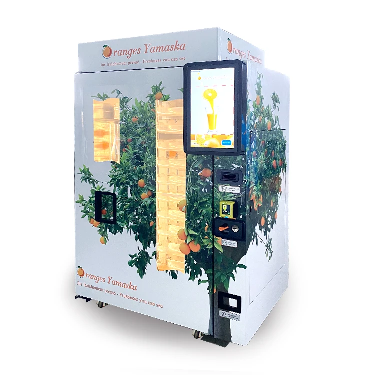 Fully Automatic  Ice Juice  Fresh Lemon Orange Juice Vending Machine for Sale