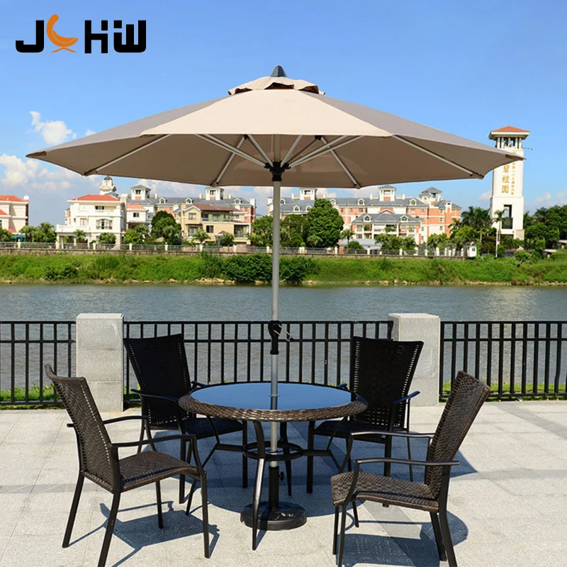 Table And Chair Set Outdoor Garden Market Umbrella Parasol Base Restaurant Cafe Garden Sun Umbrellas parasol