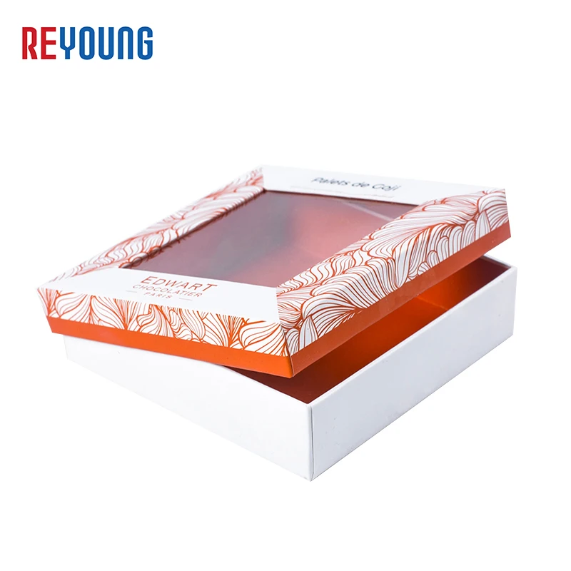 Роскошная прозрачная оконная крышка из 2 частей, Подарочная коробка с рафиаello шоколада