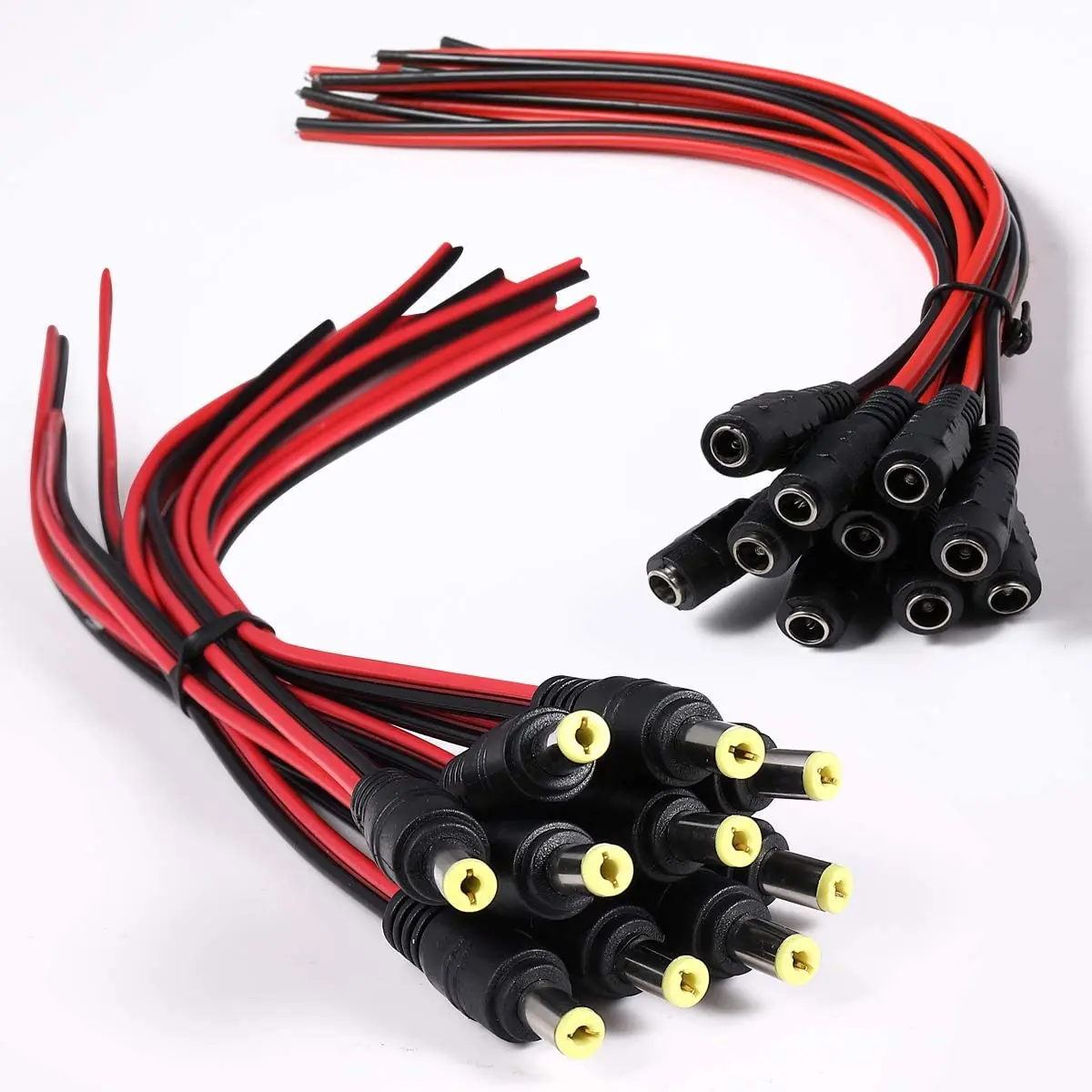 Кабель питания с разъемом постоянного тока 22AWG 5,5x2,1 мм, гнездо постоянного тока, штекер, кабель с поддержкой 5 А, открытый провод для светодиодной подсветки CCTV