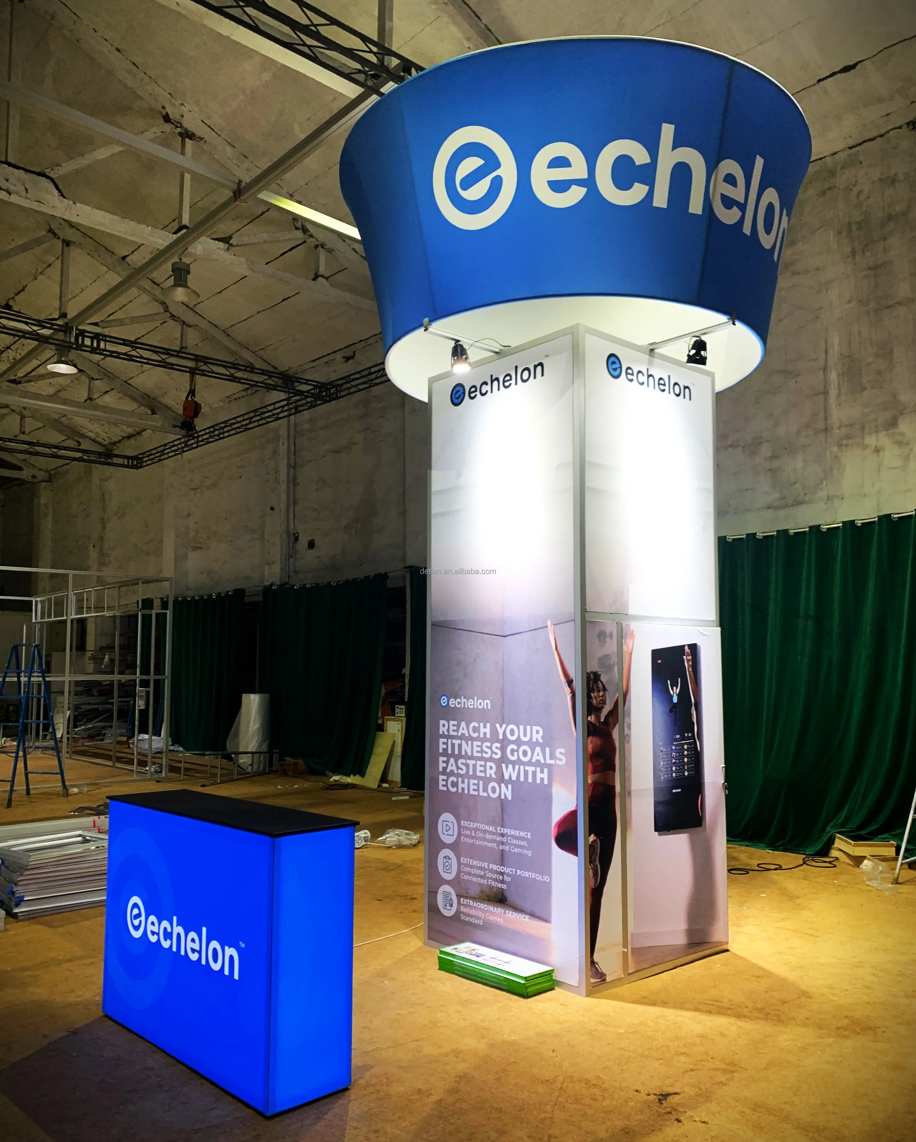 Portable Modular Trade Show Booth Display Stand from Shanghai Aluminum Frame with Tension Fabric for Indoor Use