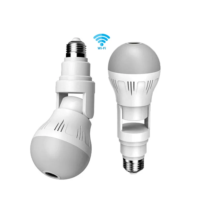 OEM HD LED Smart Light Camera Bulbs Lamp Alarm Push 1080P 2MP 360 Panoramic Fisheye IP Wifi Light Bulb Security Camera CCTV V380