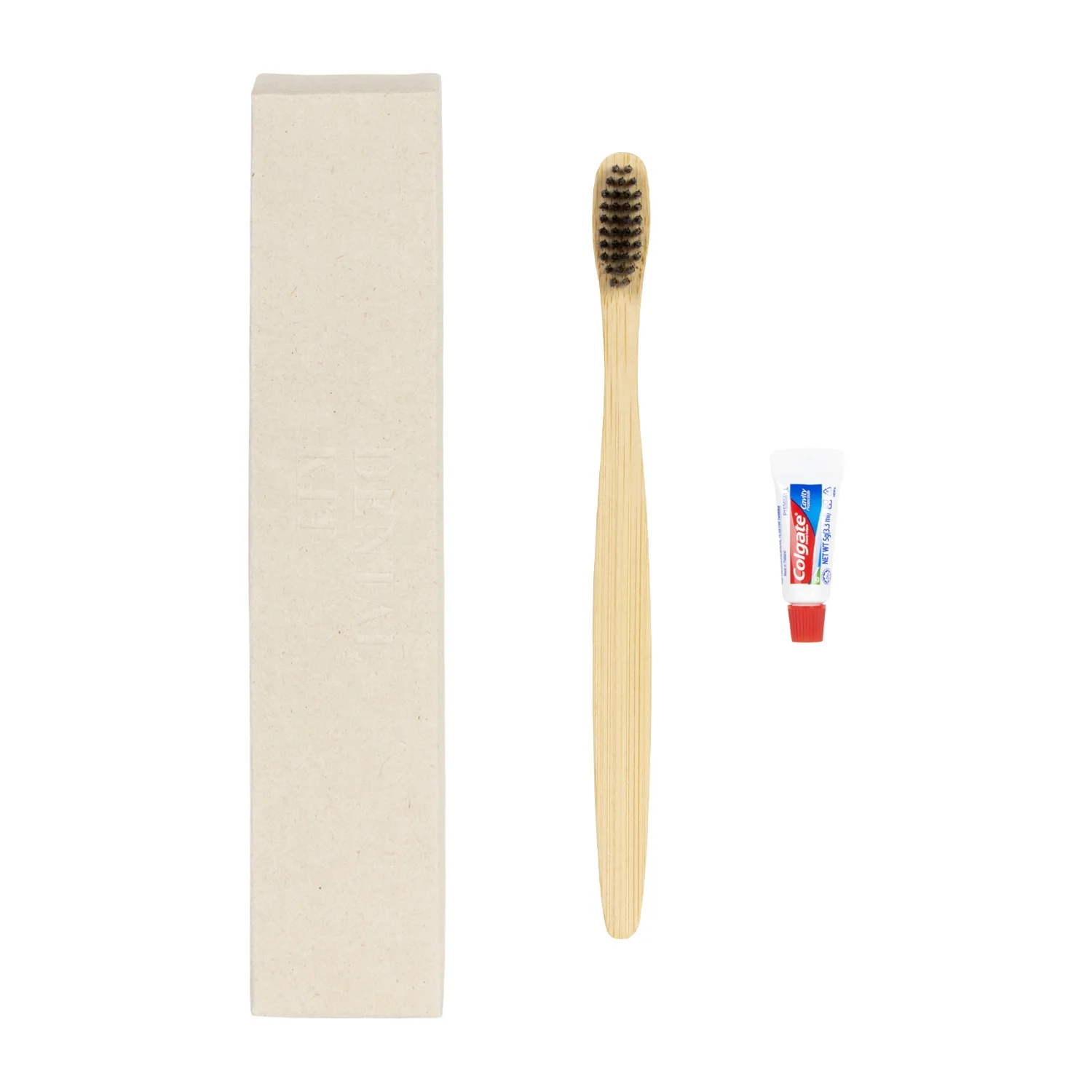 Hotel Dental Kit Bamboo Toothbrush Eco Disposable Toothbrush and Toothpaste Set