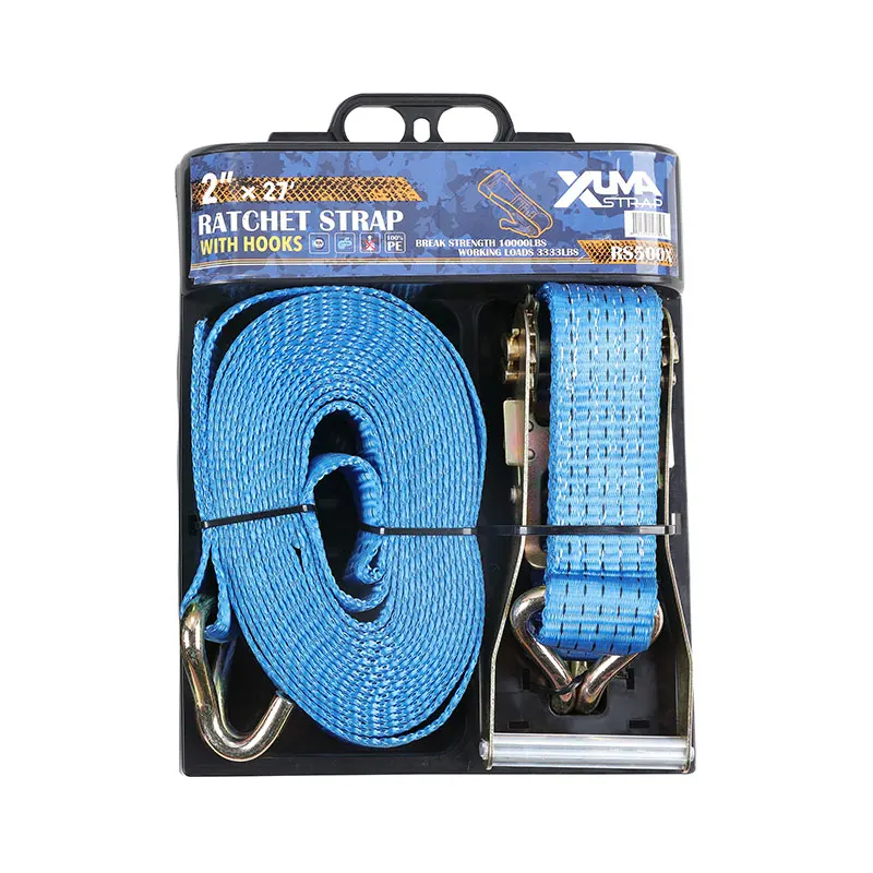 Factory wholesale J Hook cargo security 100% polyester ratchet strapping tape