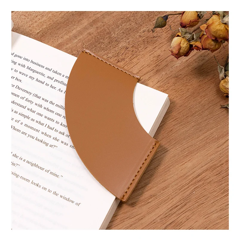 Ready to Ship Semicircle PU leather Bookmark for Men Women Book Lover Gifts for Reader Bookmarks Gift