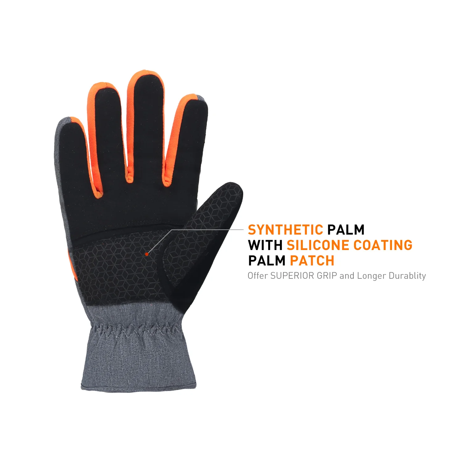 Prisafety custom water repellent nylon fabric waterproof bladder inside touch screen winter lining warm safety work gloves