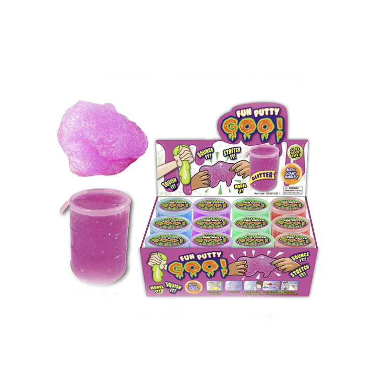 Crystal Soda Slime Putty Cute Cans Of Clay Colors Mud Diy Transparent Jelly Soft Magic Glitter Clay Blowing Bubbles Slime Toy