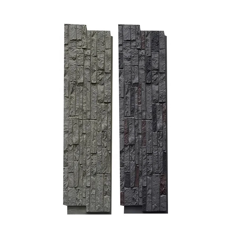 polyurethane artificial stone waterproof fireproof natural and realistic texture veneer material exterior pu stone wall panels