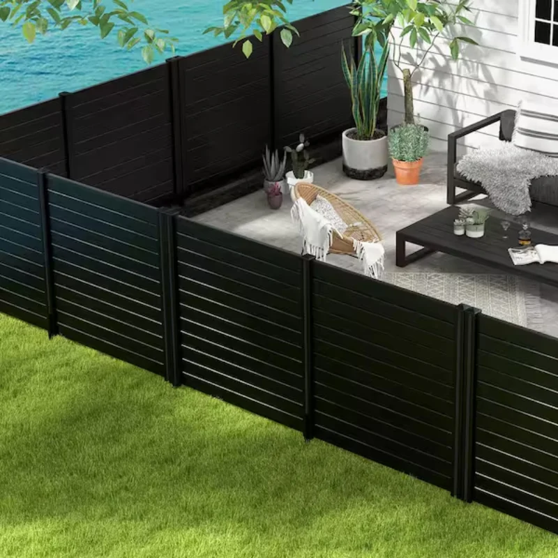 Modern Design Outdoor WPC Garden Wood Fence Panels China Wholesale Vertical Windbreak 3D Model for Farms and Driveways