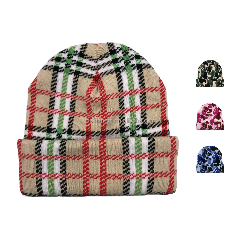 Оптовая продажа, акриловые дизайнерские вязаные этикетки унисекс в рубчик для бега на открытом воздухе, теплые вязаные зимние шапки, облегающие шапки