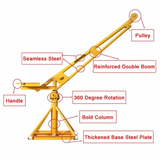 Invech 100-3000kg Cheap Portable Hydraulic Mini Lifting Car Engine Jib Crane Price