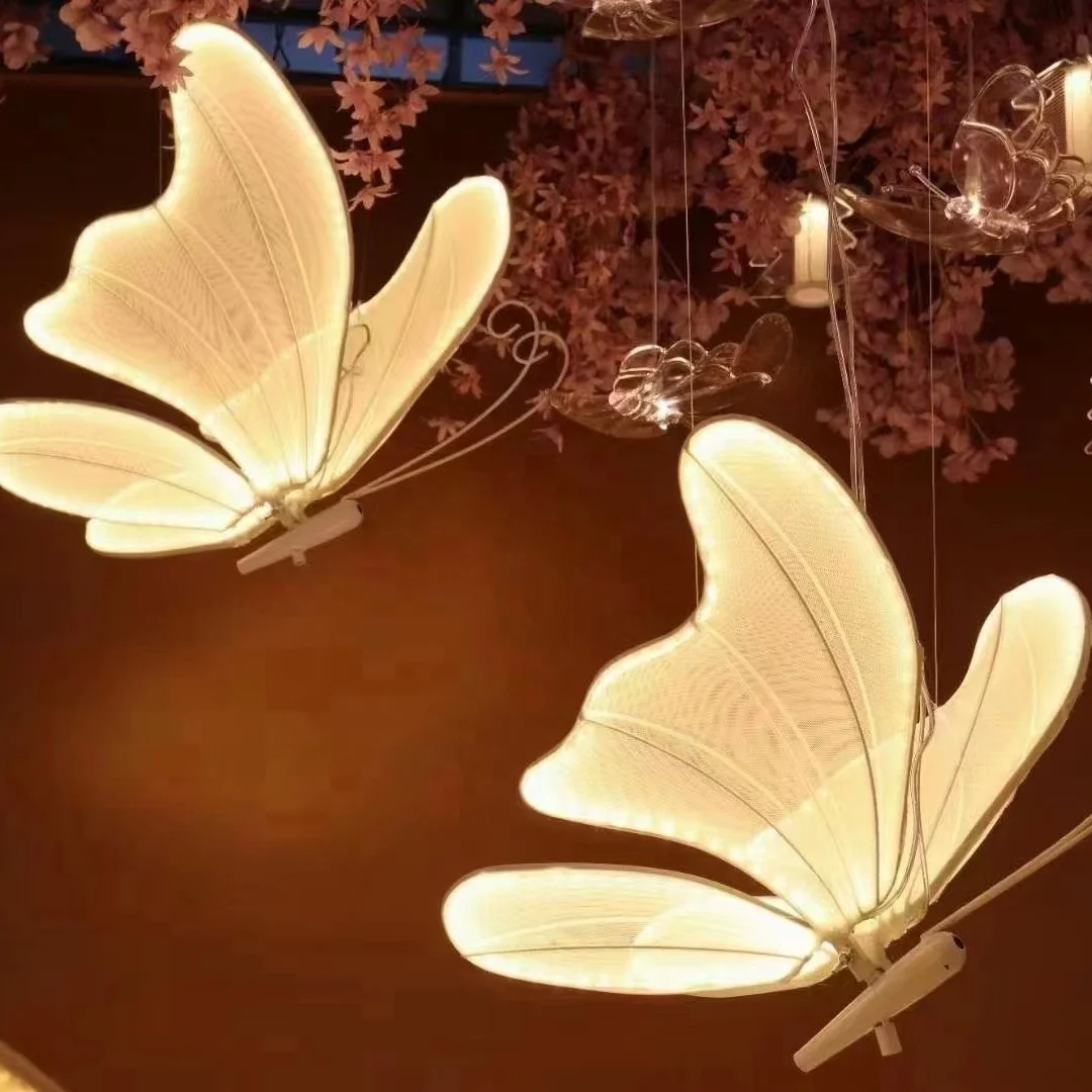 V990 Wedding decoration moving butterfly colorful lights LED butterfly lamp for wedding party decoration