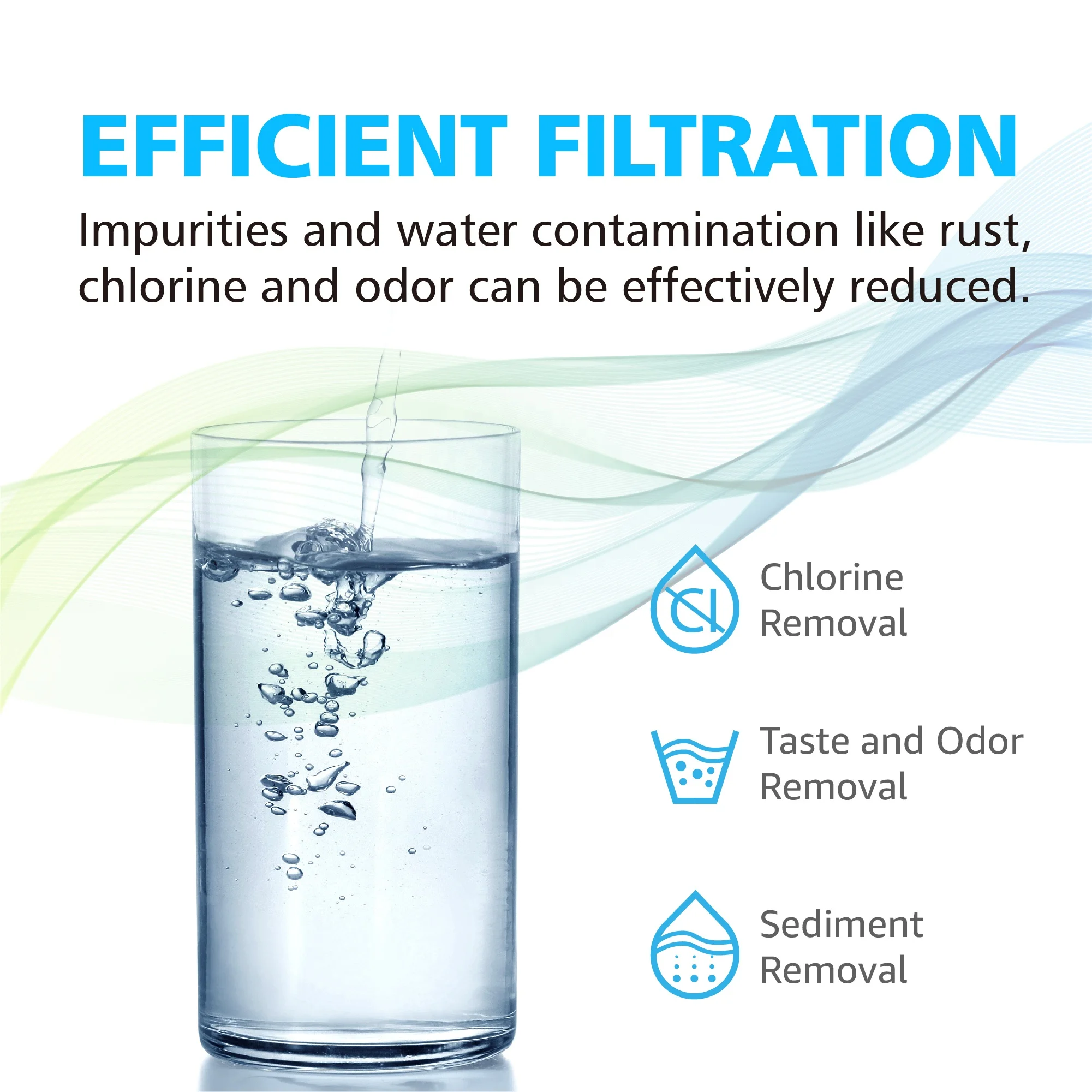 EFF-6013A Refrigerator Water Filter replacement for MWF MWFP MWFA GWF GWFA SmartWater Reduces Lead Chlorine water filter