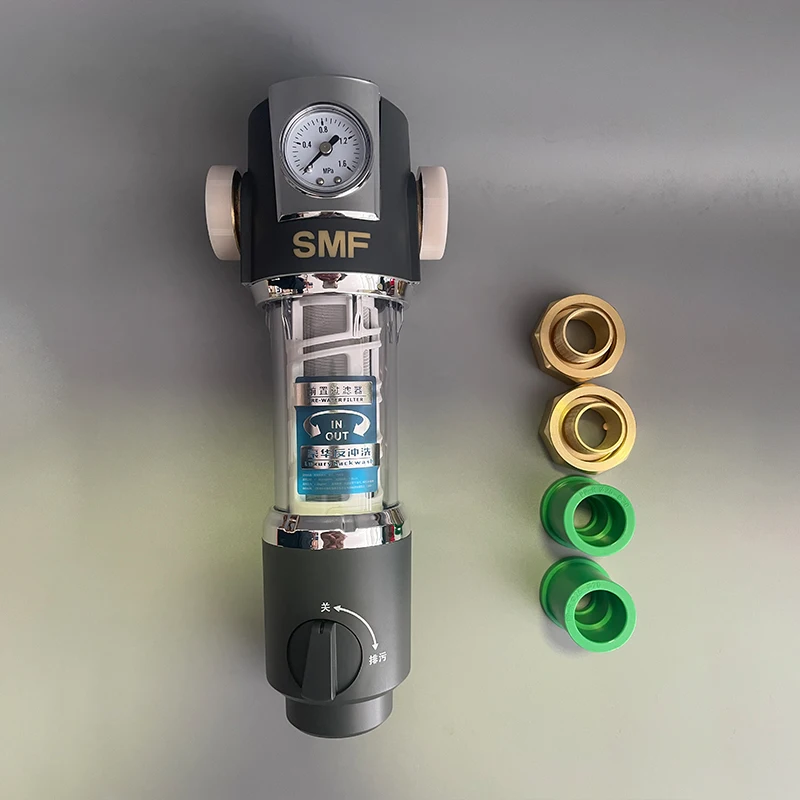 Whole house water purification prefilter household tap water ss316 backwash prefilter