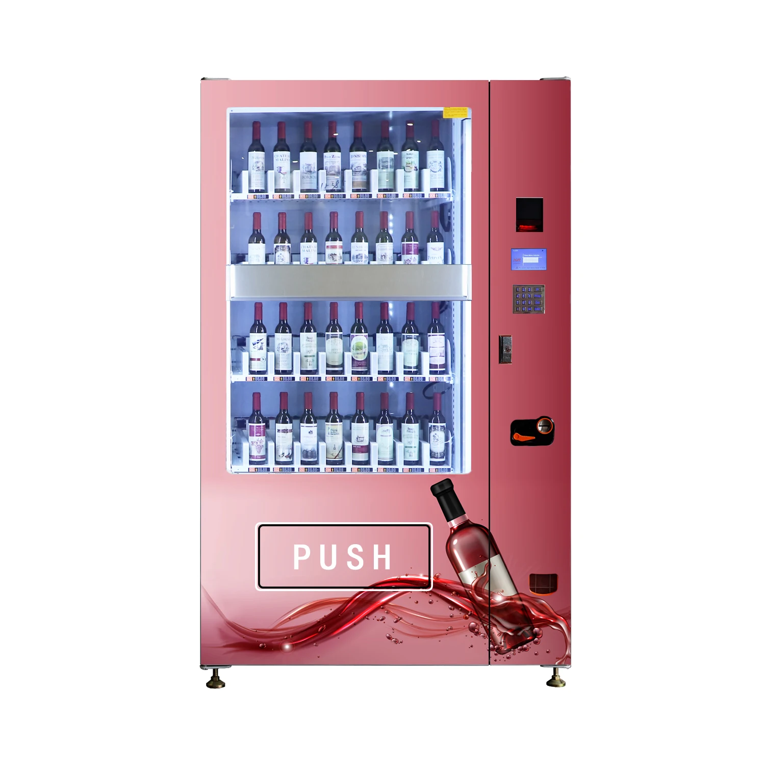 XY Red Wine Vending Machine Beer Wine Bottle Vending Machine With Elevator Alcohol Vending Machine
