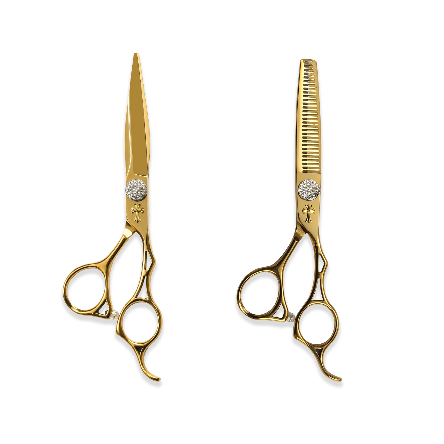 6 Inch Cross Screw Hair Cutting Scissors Barber Scissors Set Hairdressing Shears with 440c Steel For Salon and Home use Tijeas