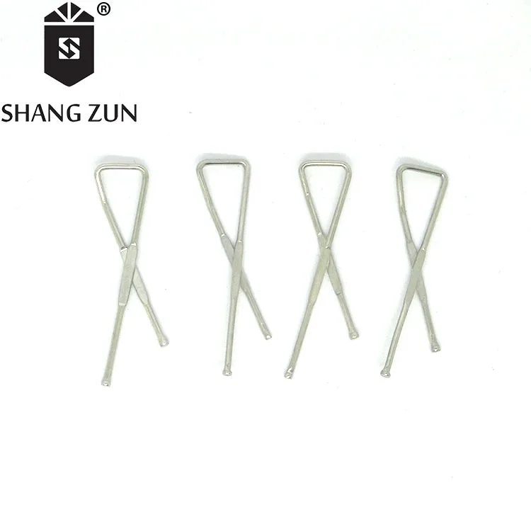 Wholesales X-Shape stainless steel suspender clips for shirt copper metal shirt packaging clips on collars for shirts