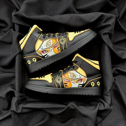 Hot Sale Casual Men Sneakers High-top Anime Shoes For Men Naruto 3D Men Skateboard Shoes Breathable Hard-wearing