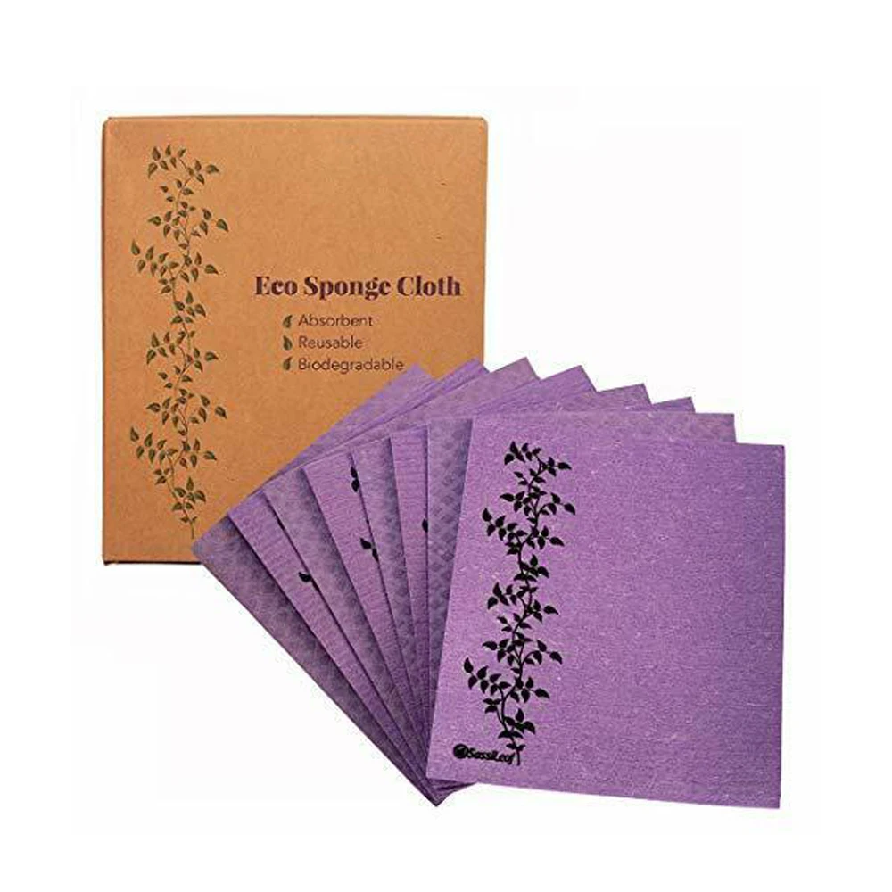 Swedish Wholesale Swedish Dish Cloths 10 Pack Reusable, Cellulose Sponge Cloth Eco Friendly Gifts Absorbent Hand Towel for Dish