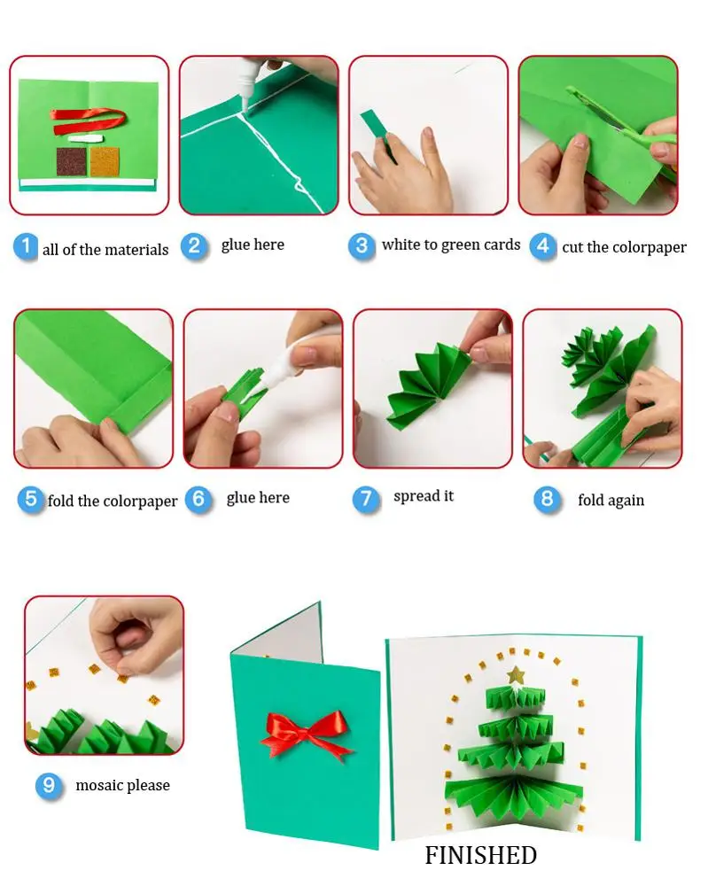 2019 новые рождественские поздравительные открытки на заказ DIY