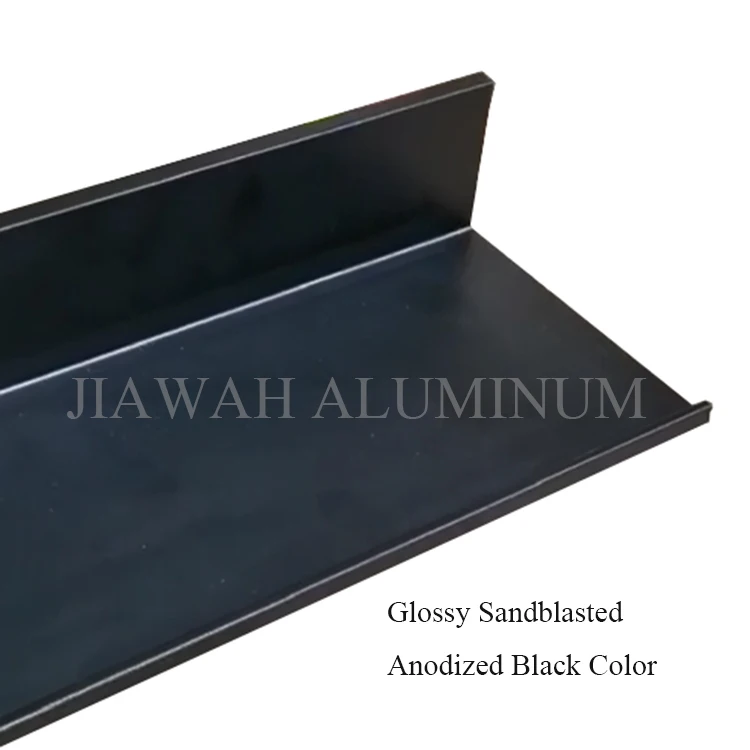 Minimalist Wall Mounted LED Light Display Shelf Floating Aluminum Display Shelf L Shape For Living Room , Kitchen , Study Room