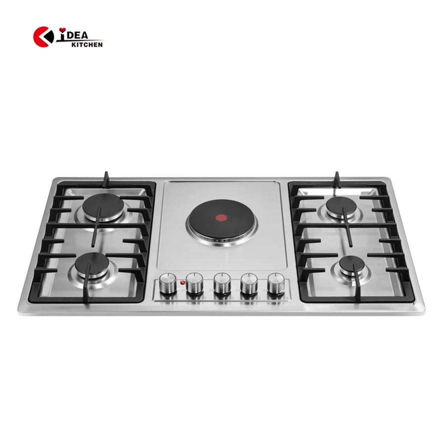 IDEA Professional Manufacturer Cooker Gas 4 Burners Competitive Price Gas And Electric Combine Stove Hob