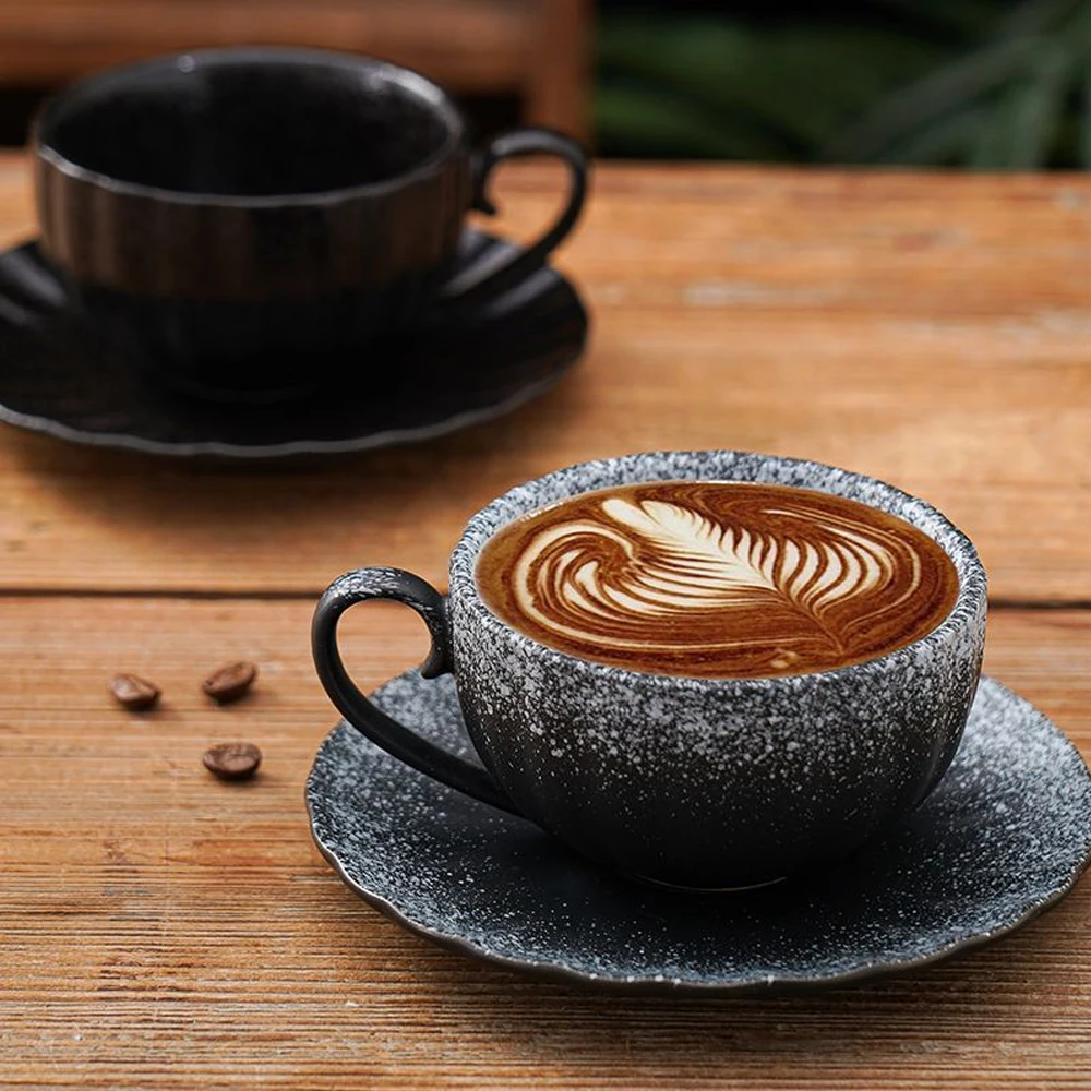Wholesale Ceramic Vintage Mug Milk Mugs Teacup Japanese Style Latte Cup for Cappuccino Tea Mugs