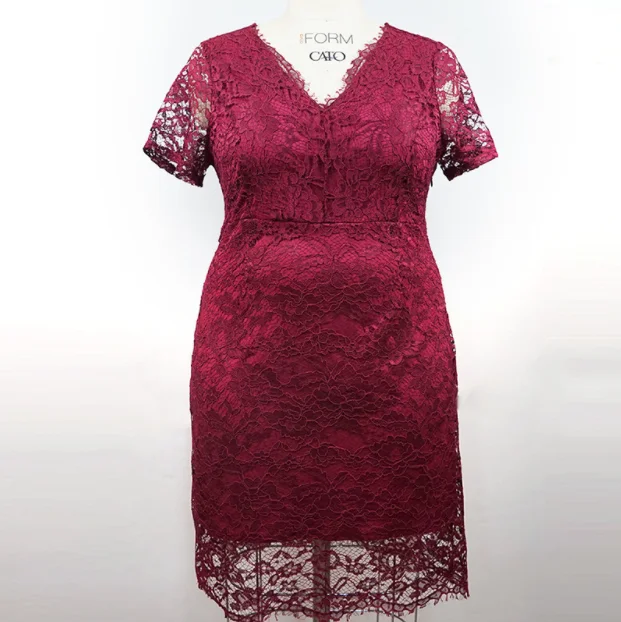 2022 Summer New Design Lace Dress Women Elegant Casual Plus Size Dress Sexy Tight Evening Dress