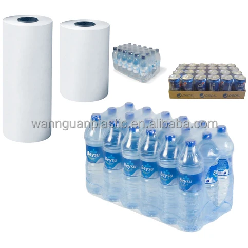 Factory Cheap Price Transparent Clear Shrink Wrap Film Custom Printing Beverage cartons PE Heat Shrink Film