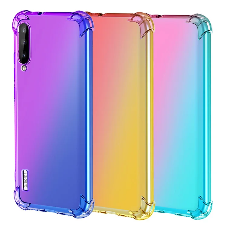 Оптовая продажа для мобильного телефона Xiaomi CC9 с защитой от падения, четырехугловая подушка безопасности, градиентный чехол для телефона Samsung A3