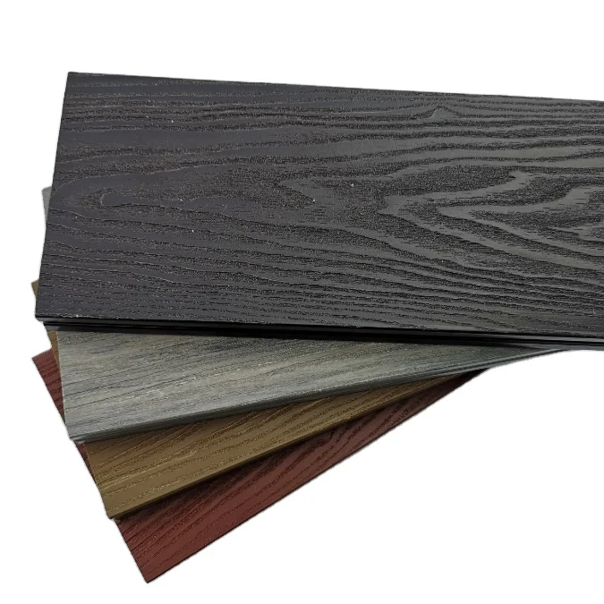 
Wholesale outdoor wood flooring fire-proof 3D embossing flexible WPC composite decking 