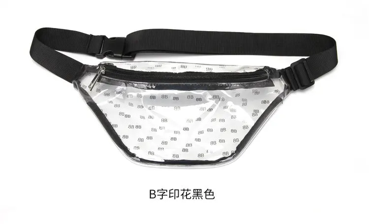 Transparent joker waterproof  travel outdoor women  Pvc beach waist bag  fanny pack for ladies