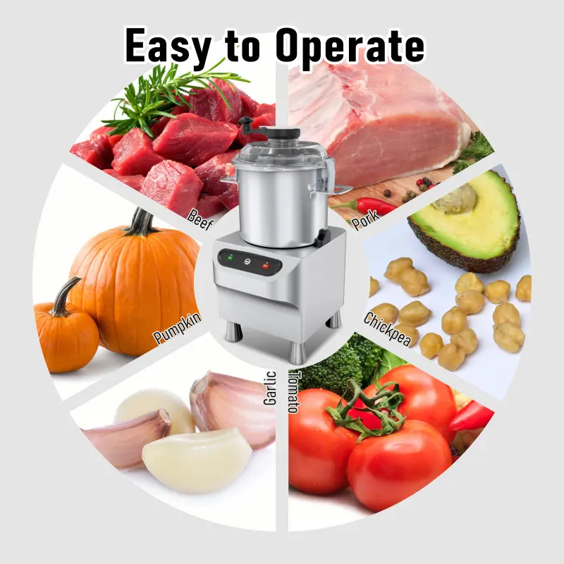 ASAKI manufacturer new electric commercial multi-function Meat Vegetable food Chopper Machine with bowl cutter mixer