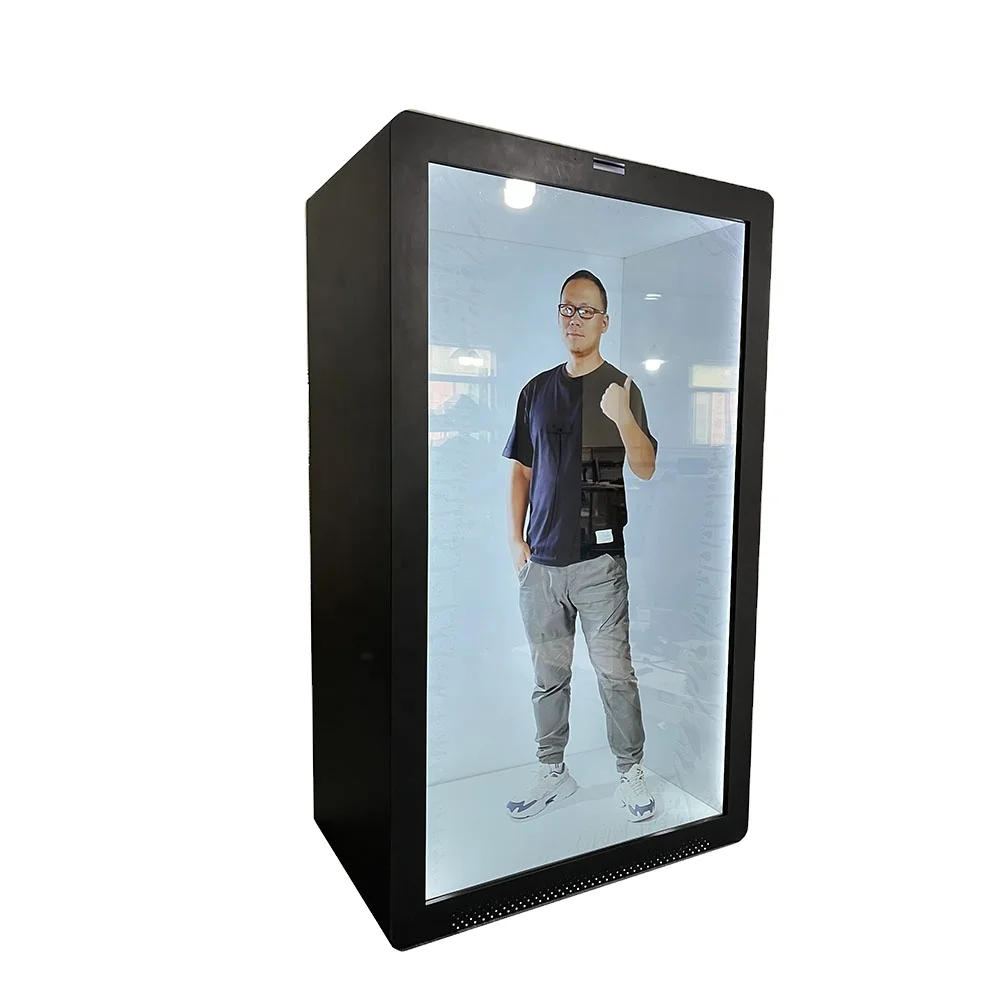 Custom HD 1080P 75 Inch Video Showcase IR LCD Touch Screen Box Transparent lcd display