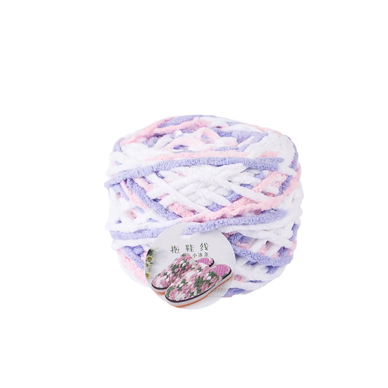 Wholesale chenille yarn chunky knitting high stretch polyester yarn for DIY hand knitting