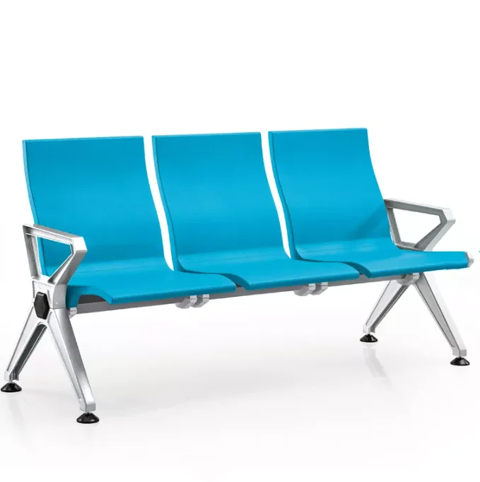 Public Waiting Chair Modern Design 3 Seats Aluminum Alloy Airport Furniture Airport Seating Bench For Sale