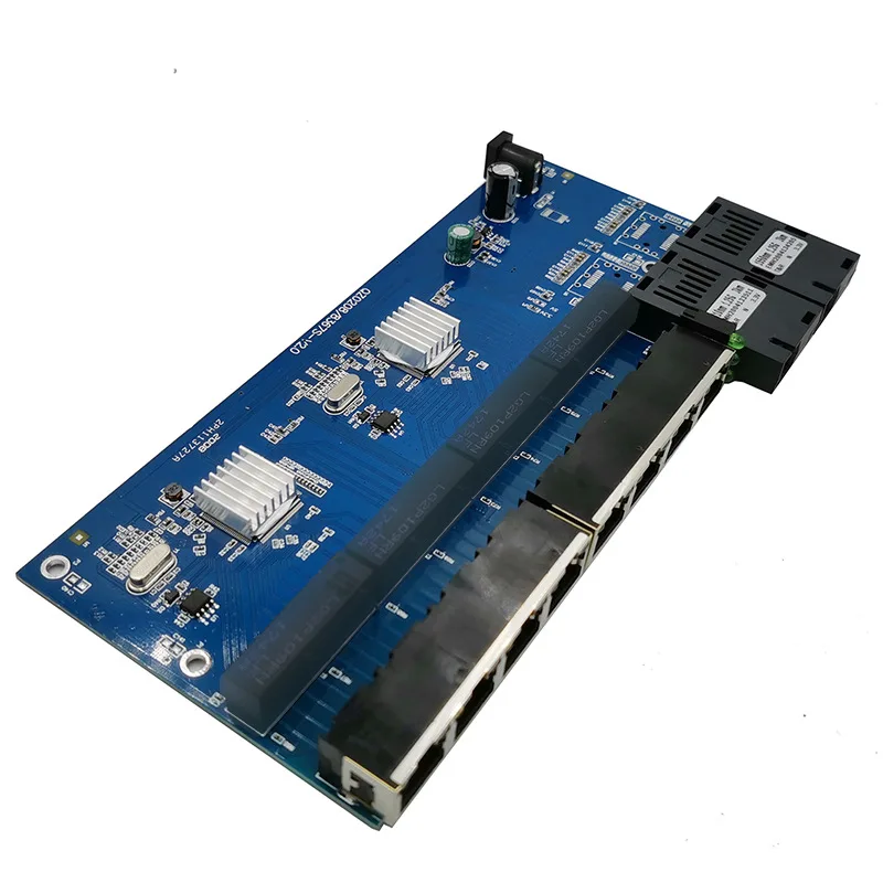 10/100/1000 м 8 * RJ45 2 SC волоконно-оптический конвертер UTP порт PCBA