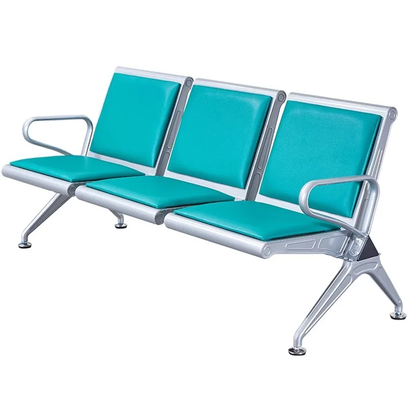 Modern Three-Seat Stainless Steel Row Chair Hospital Waiting Infusion & Public Airport Seat for Office Use