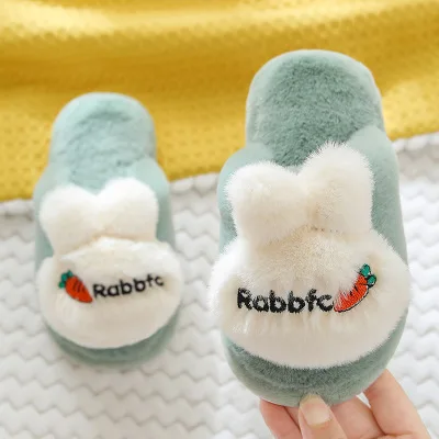 Manufacturer Hot Winter Children Shoes Cute Animal Indoor Plush Slippers For Kids