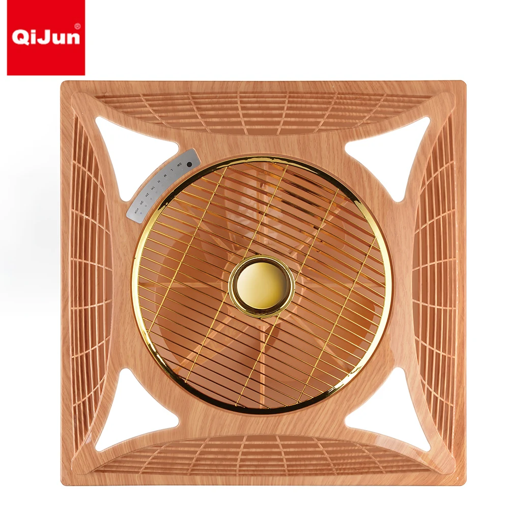 Good air delivery  14  16 inch  remote control copper ceiling box fan with led  lighting