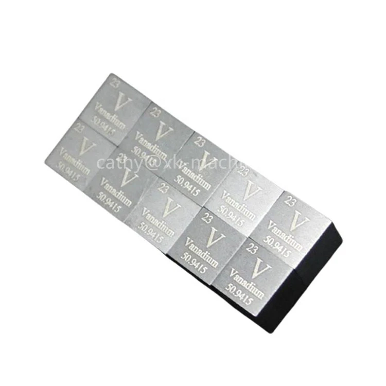 High Density Vanadium Cubes 99.95% 10mm Density Pure Vanadium V Cubes for Collections or Experiments