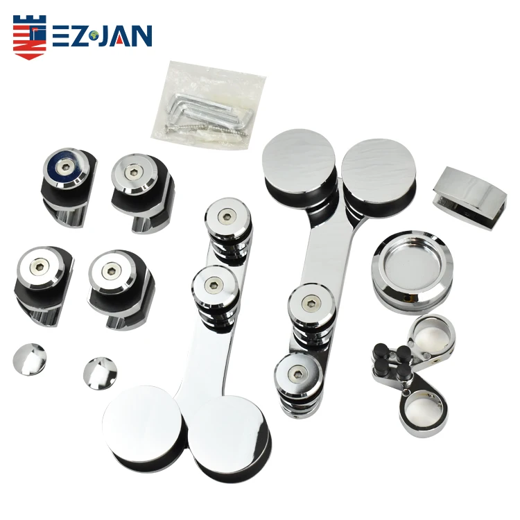 Shower Hardware Exterior Frameless sliding glass door System