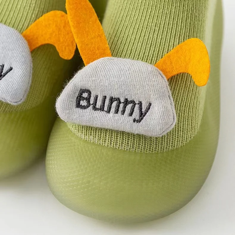 2024 New Cartoon Designs Baby Sock Shoes First Walking Knitted Floor Rubber Sole Shoes Anti Slip For Toddler Girls Boys