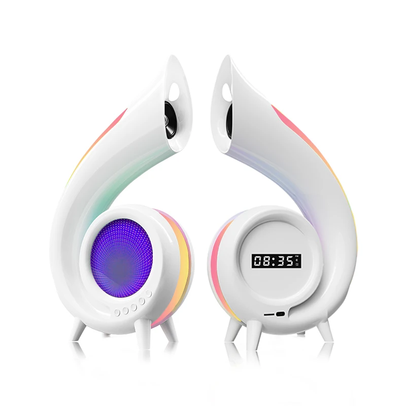 G69 multi-function bluetooth speaker abyss lamp colorful atmosphere lamp table lamp clock alarm clock mirror six-in-one speaker